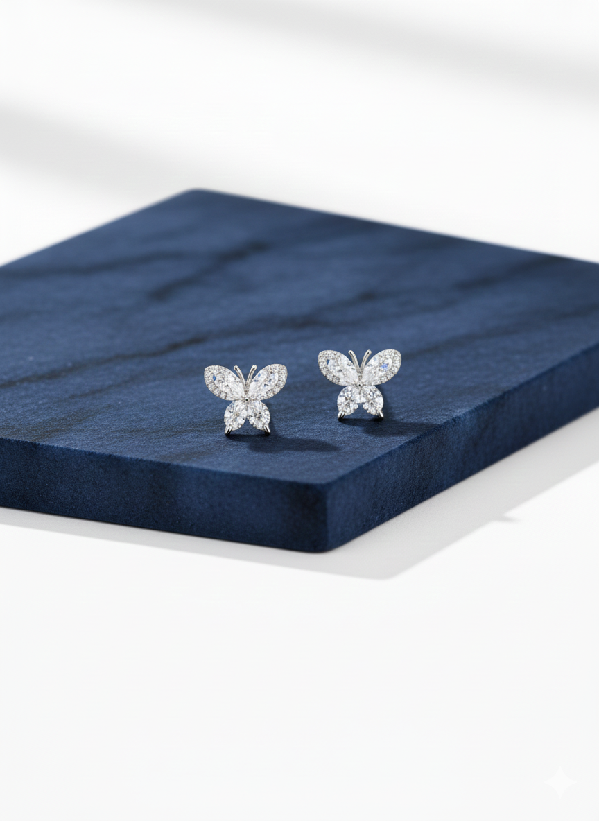 Diamond Butterfly Bliss Studs
