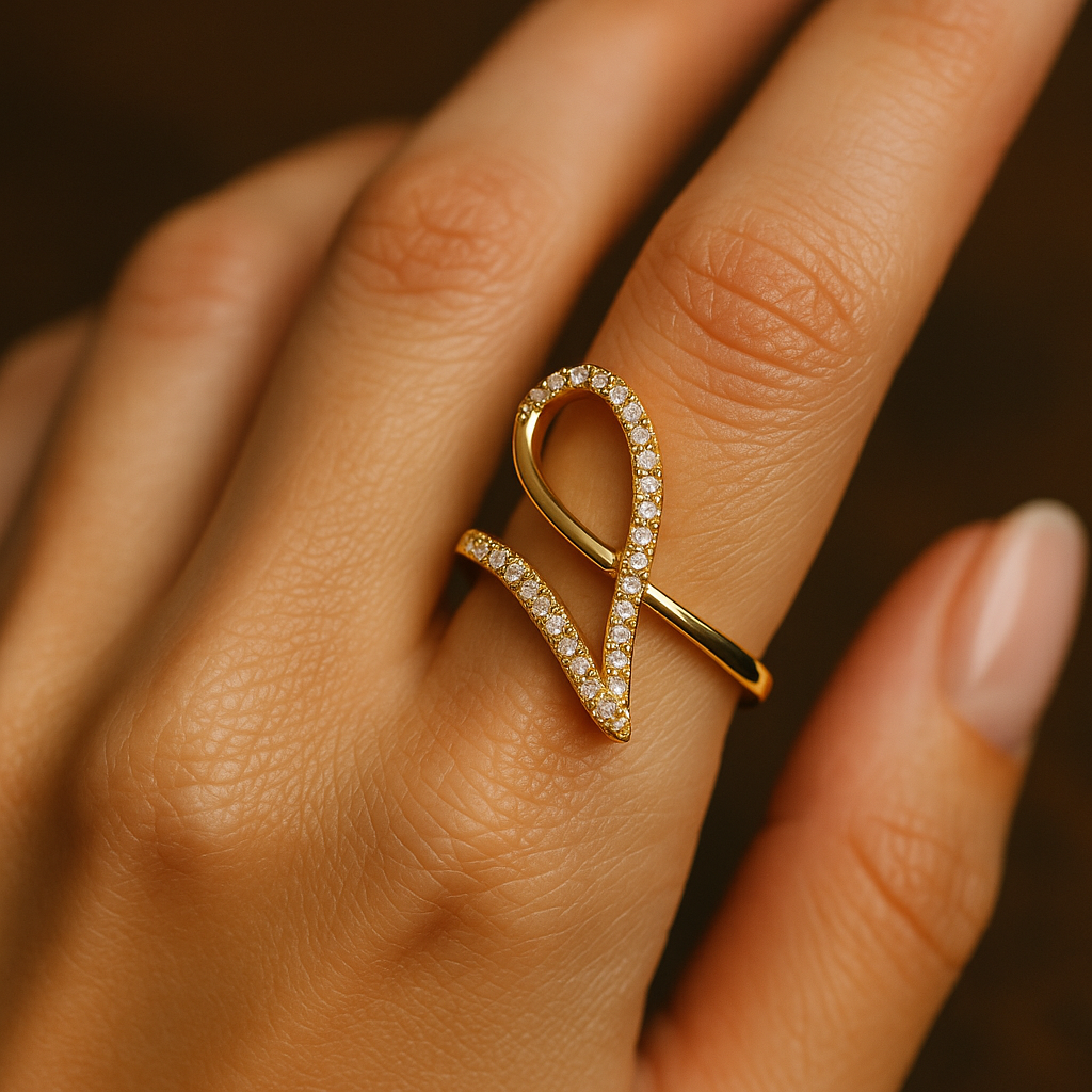 infinity Loop Gold Plated Ring.