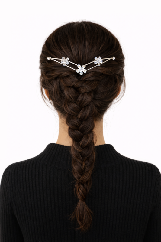 Silver Blossom Hair Crown.