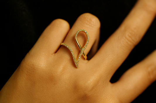 infinity Loop Gold Plated Ring.