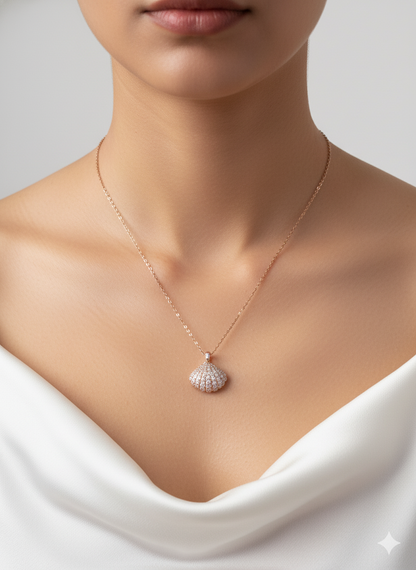 Oyster Pearl Necklace  / Gold Plated