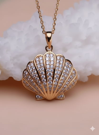 Oyster Pearl Necklace  / Gold Plated