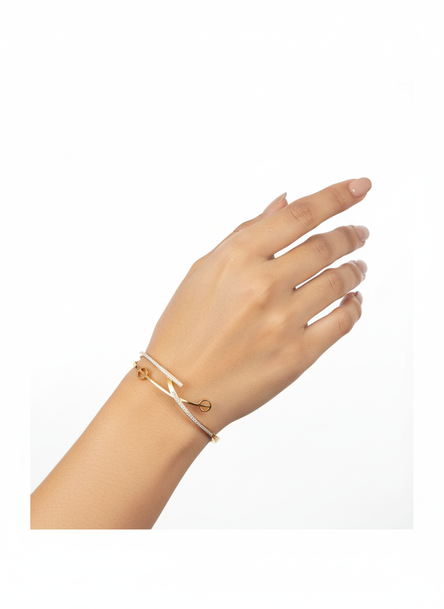 Layered 18k Gold plated Bracelet