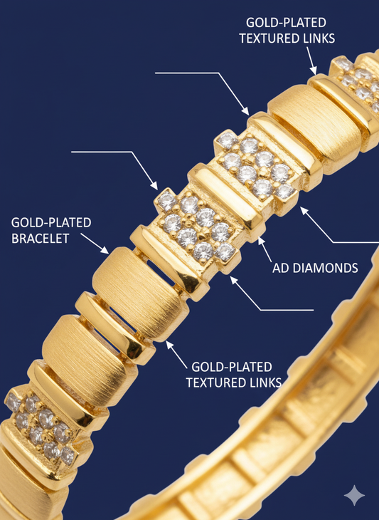 Golden Vine Bracelet 18k Gold Plated.