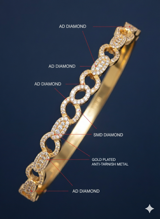 infinity Chain Bracelet 18k Gold plated.