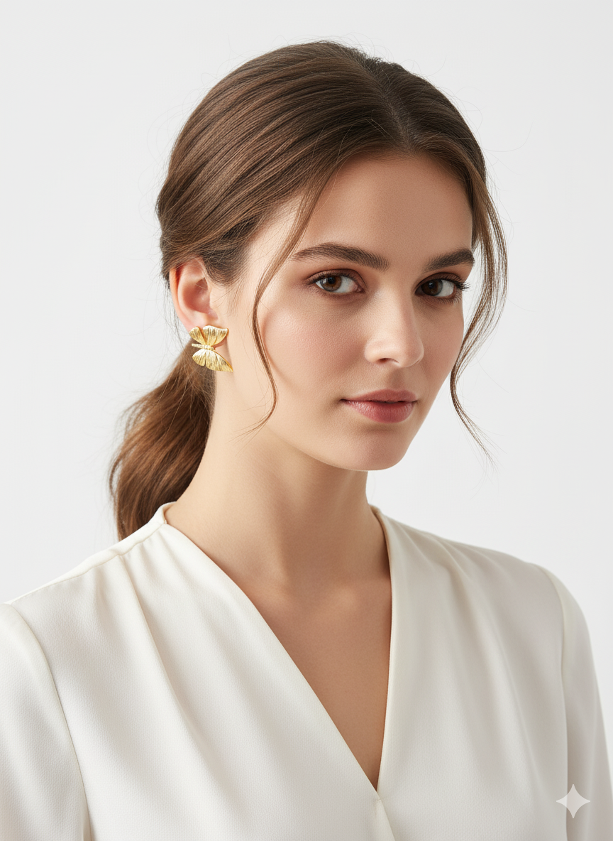 Butterfly Earrings 18k Gold Plated.