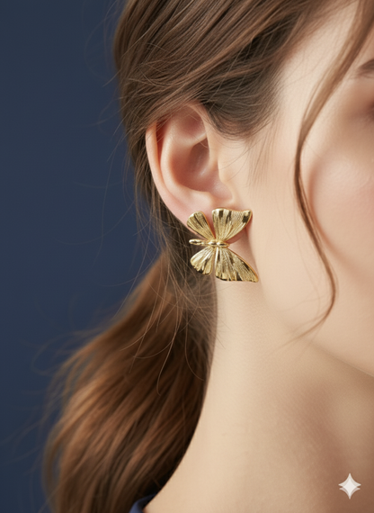 Butterfly Earrings 18k Gold Plated.