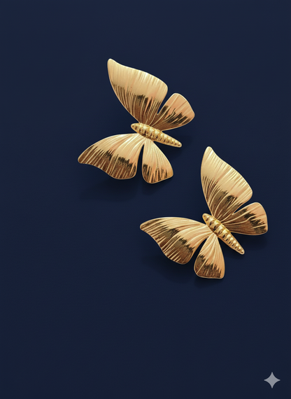 Butterfly Earrings 18k Gold Plated.