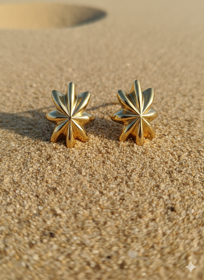 Starburst Earrings 18k Gold Plated.