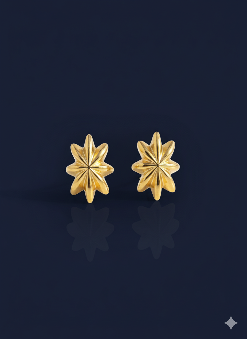 Starburst Earrings 18k Gold Plated.