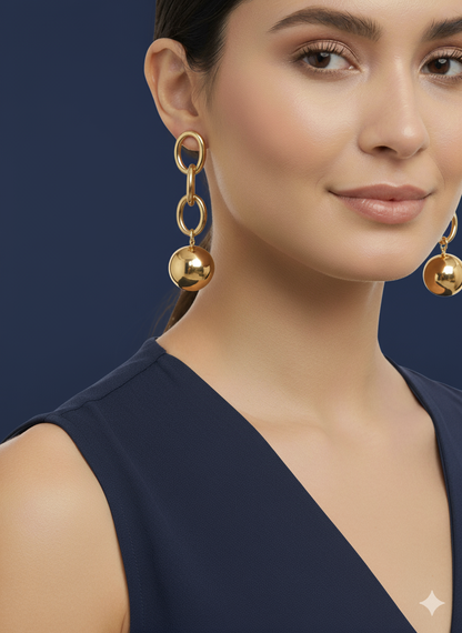 Ball Earrings 18k Gold Plated