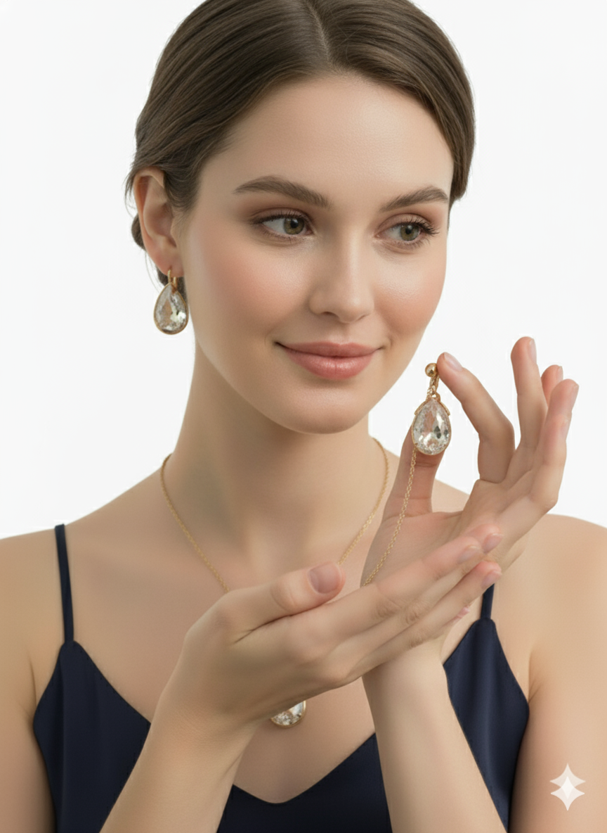 Royal Teardrop Combo 18K Gold Plated