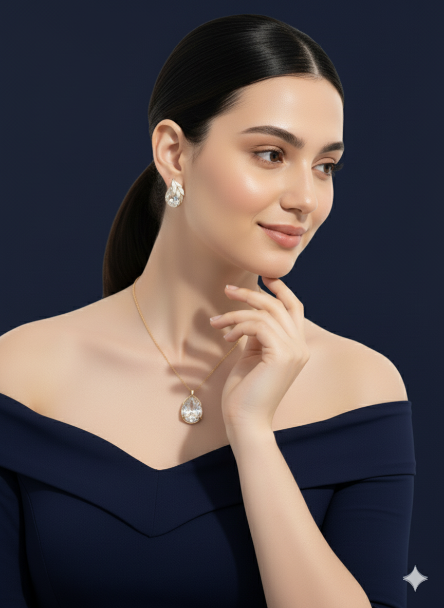 Royal Teardrop Combo 18K Gold Plated