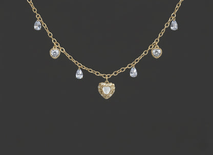 Heart Fall Anklet 18K Gold Plated.