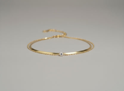 Duet Anklet 18K Gold Plated.