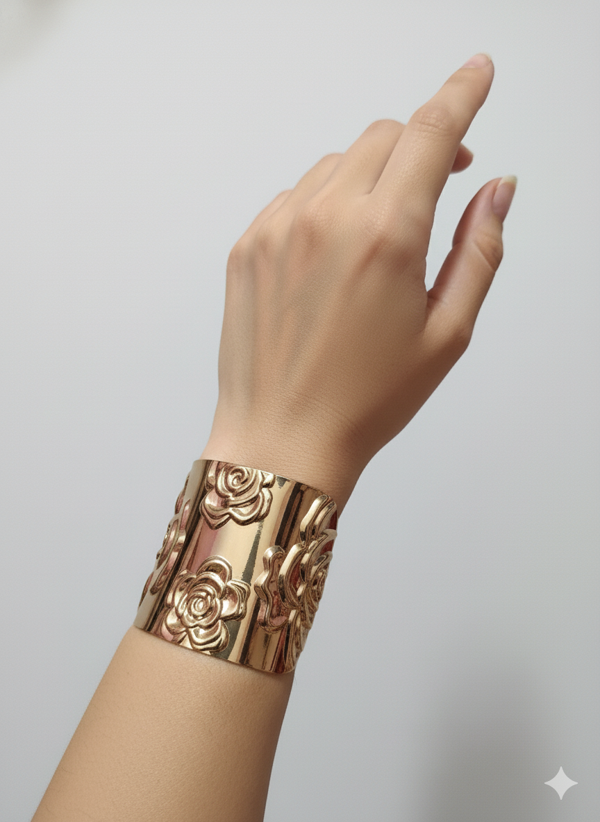 Golden Blossom Band 18k Gold Plated Bracelet