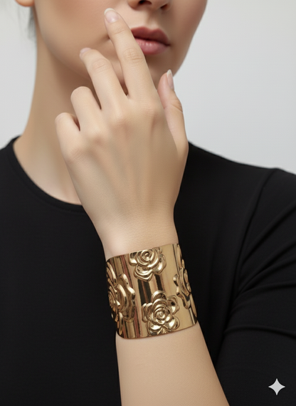 Golden Blossom Band 18k Gold Plated Bracelet