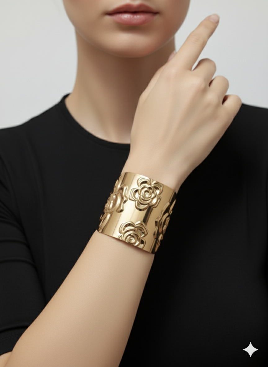 Golden Blossom Band 18k Gold Plated Bracelet