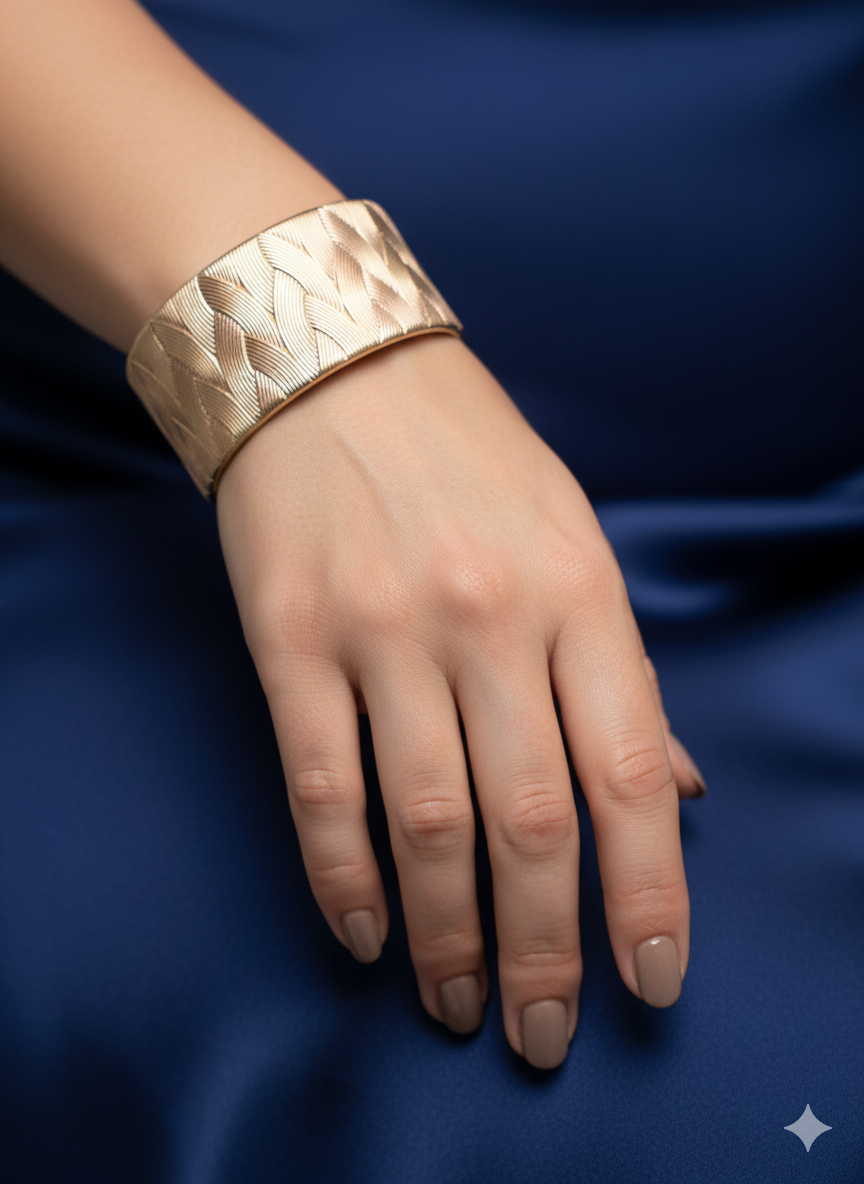 French Vintage Bracelet 18k Gold Plated