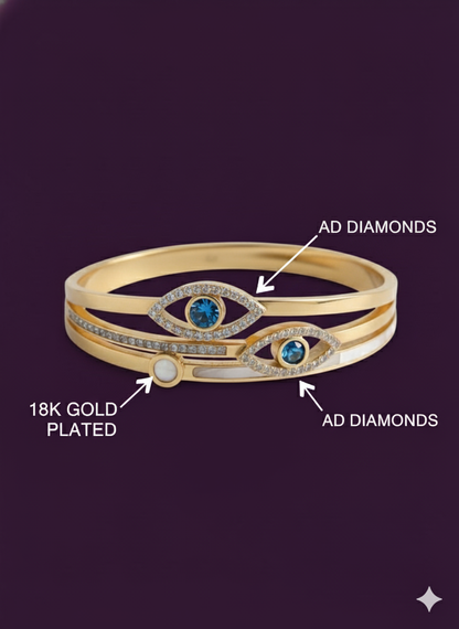 Evil Eye Galaxy Bracelet 18k Gold Plated.
