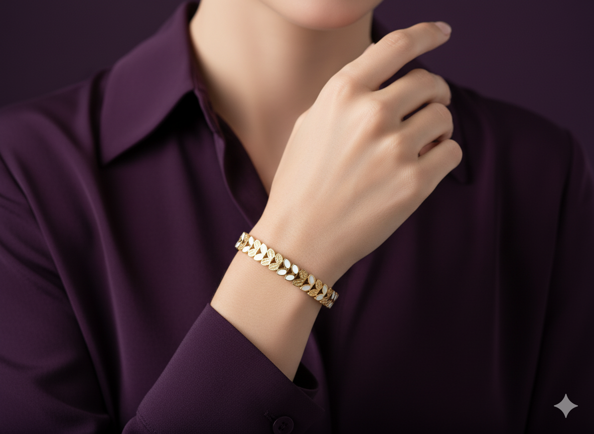 Turquoise Bracelet 18K Gold Plated.