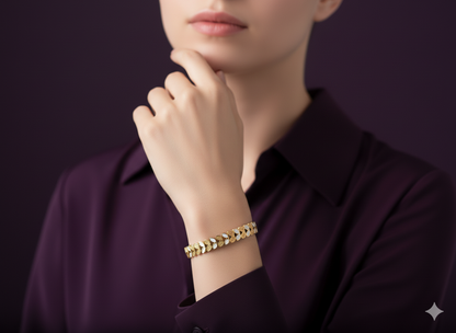 Turquoise Bracelet 18K Gold Plated.