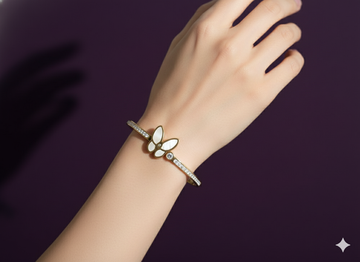 Zew Wings Bracelet 18k Gold Plated.