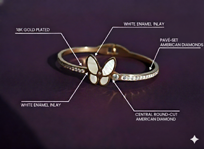 Zew Wings Bracelet 18k Gold Plated.