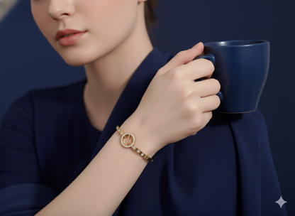 Gold Line Bracelet 18k Gold Plated.