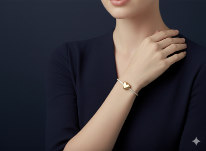 Heart Bracelet 18k Gold Plated.