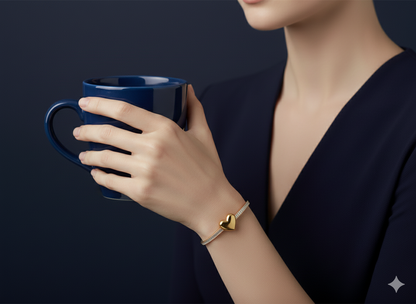 Heart Bracelet 18k Gold Plated.