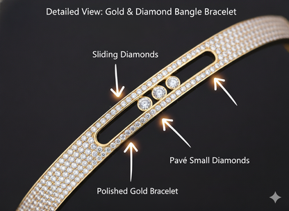 Dancing Zircon Bracelet 18k Gold Plated