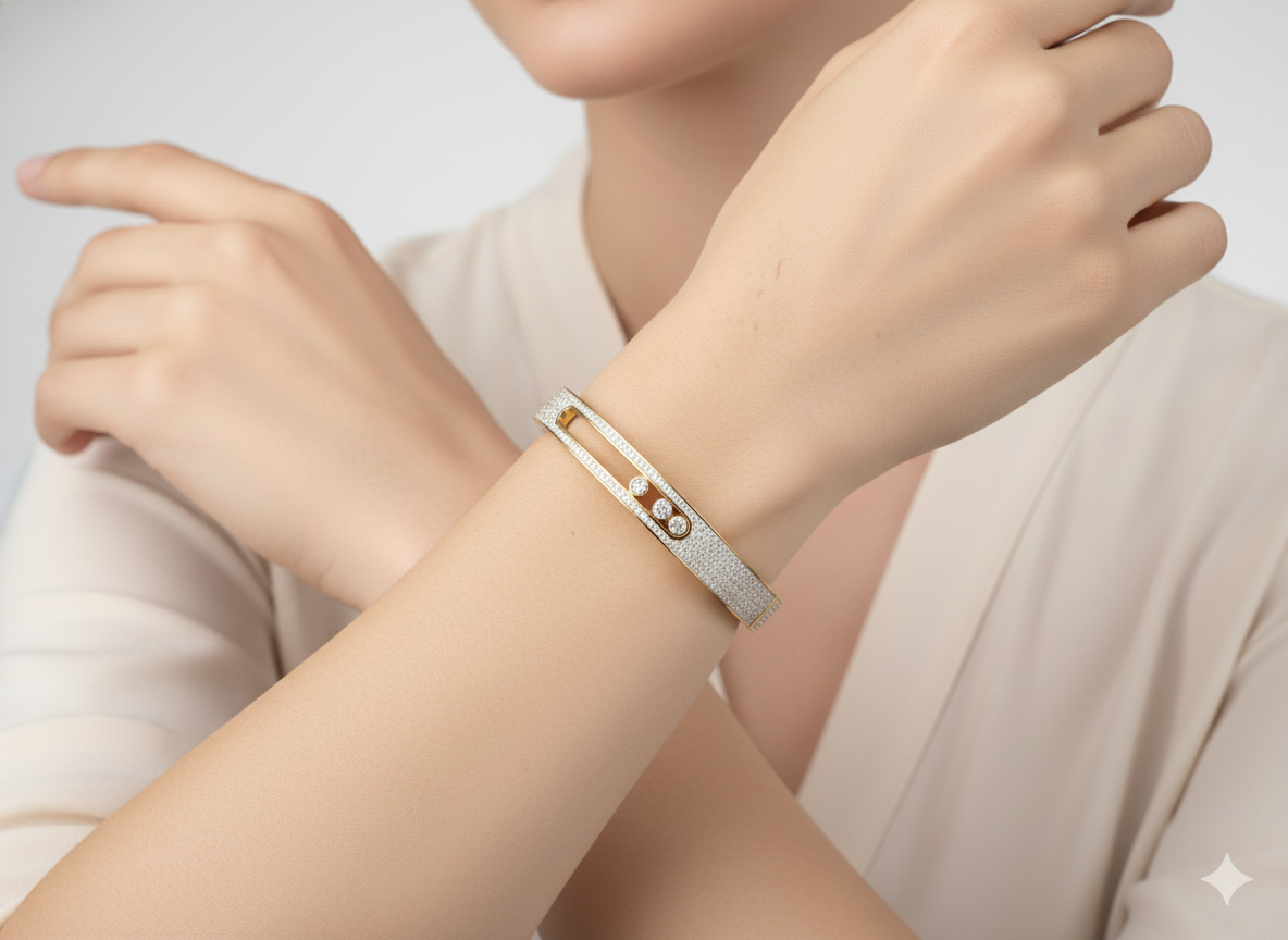 Dancing Zircon Bracelet 18k Gold Plated