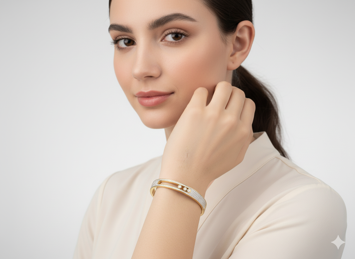 Dancing Zircon Bracelet 18k Gold Plated