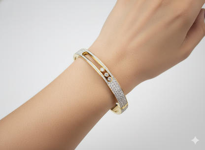 Dancing Zircon Bracelet 18k Gold Plated