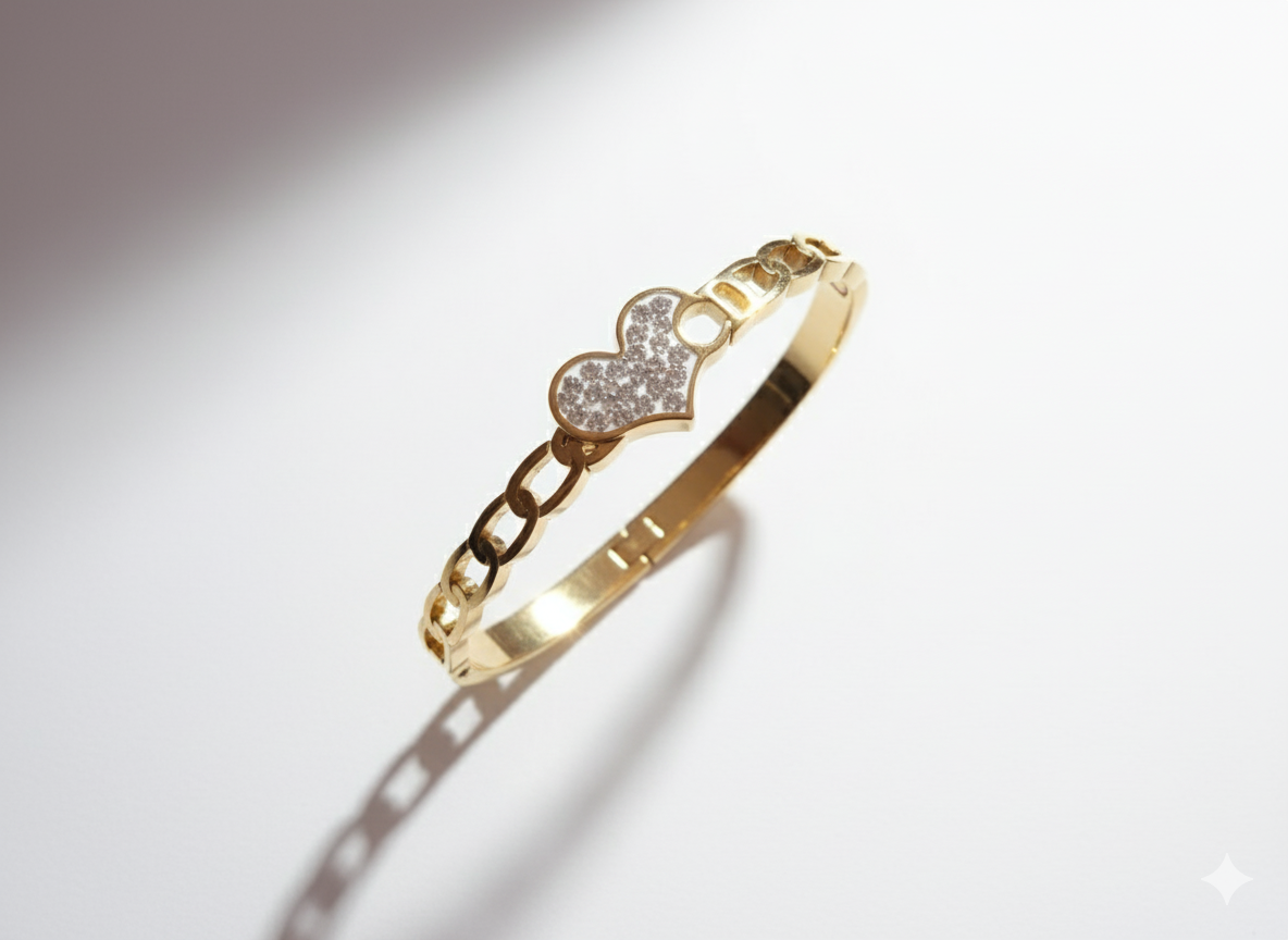 Heart Bracelet 18k Gold Plated