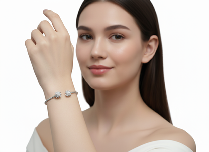 Showroom of Flower Bracelet 18k Gold Plated.