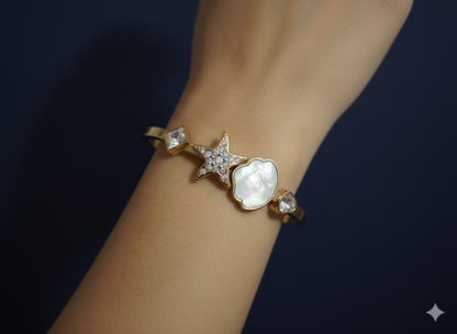 Star Enamel Bracelet 18k Gold Plated