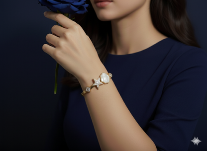 Star Enamel Bracelet 18k Gold Plated