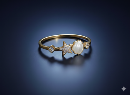 Star Enamel Bracelet 18k Gold Plated