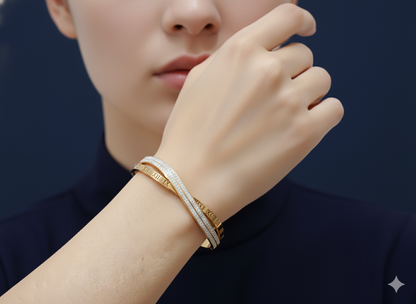 18K Gold Plated Roman Numeral Bracelet