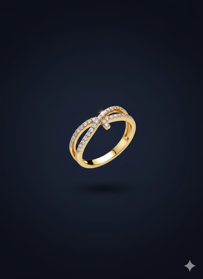Golden Glow Crown Ring 18K Gold Plated