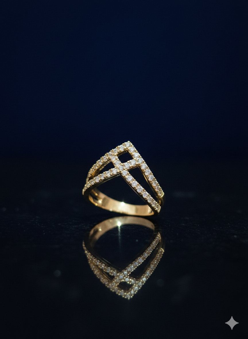 Royal Matrix Ring 18K Gold Plated