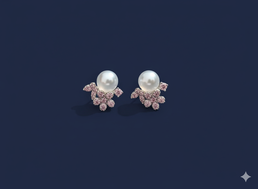 Perl Blossom Studs
