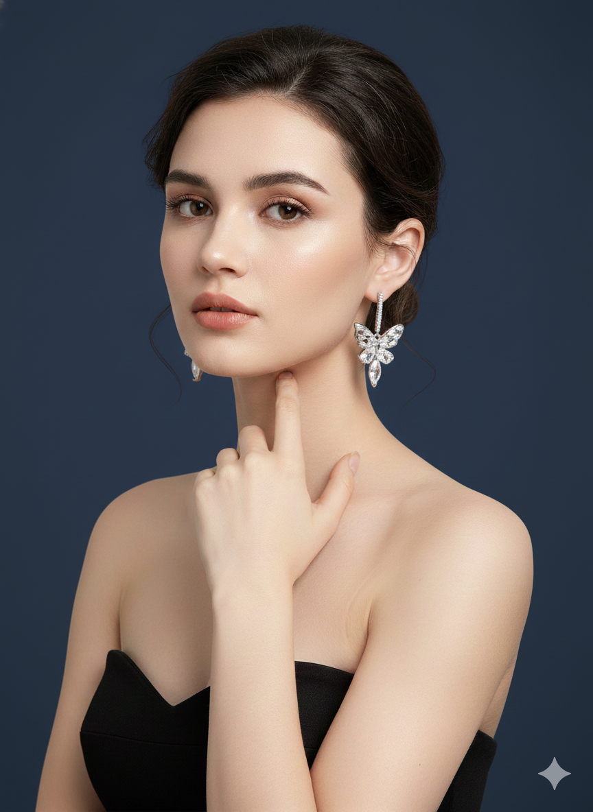 Celestial Butterfly Drop Earrings