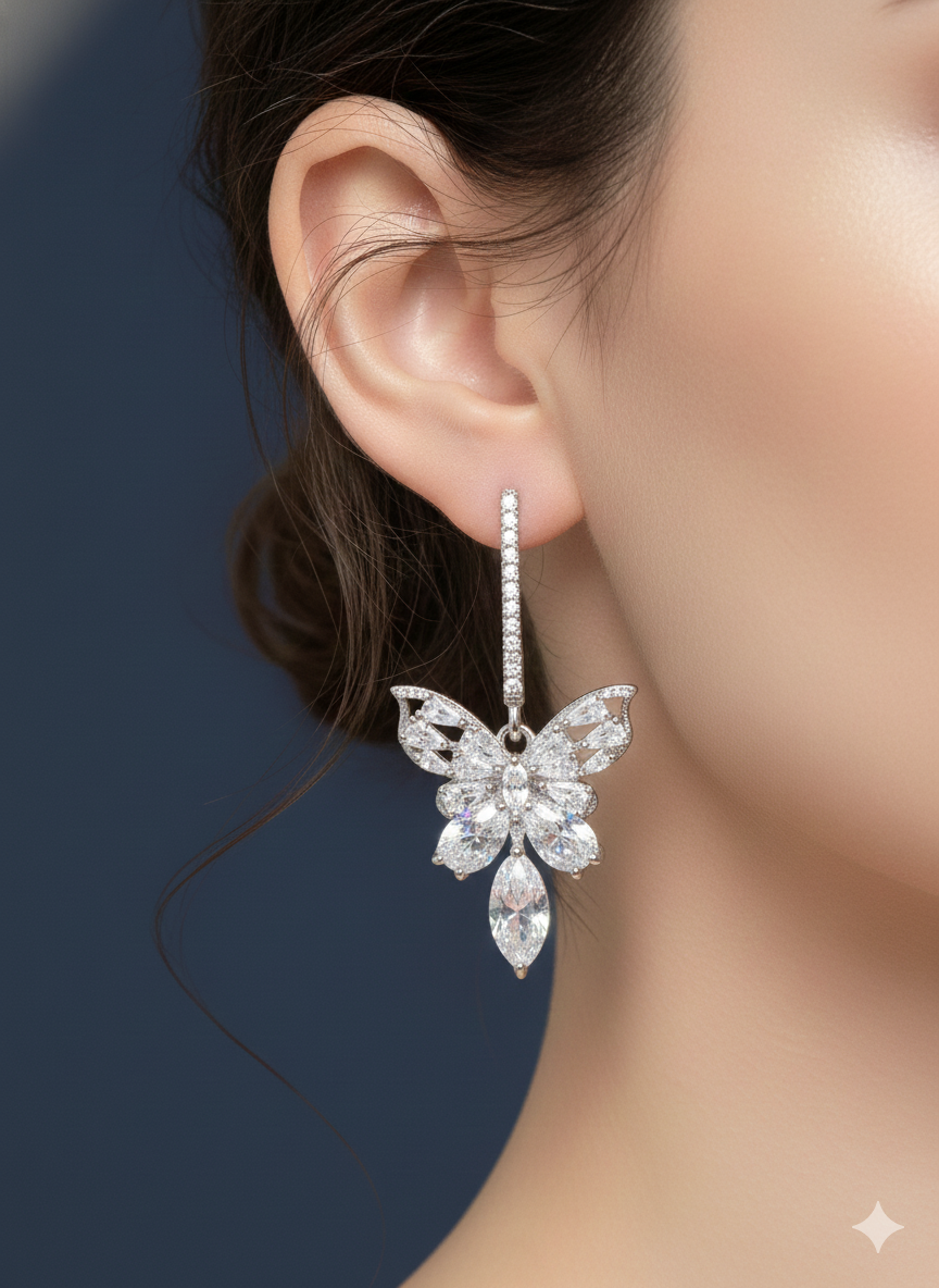 Celestial Butterfly Drop Earrings