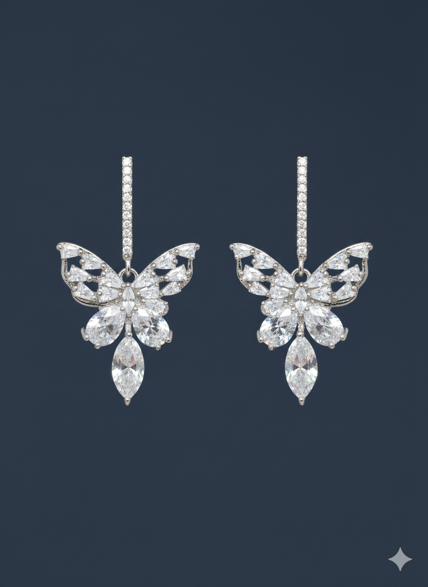Celestial Butterfly Drop Earrings