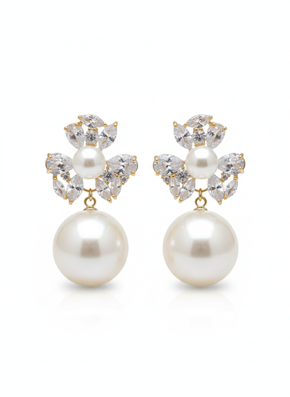 The Crystal Bloom Earrings 92.5 Starling Silver