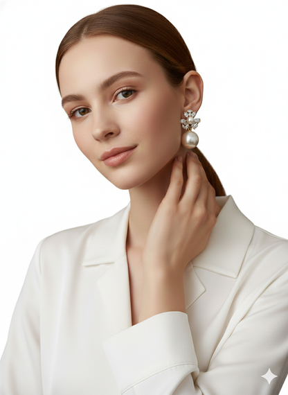 The Crystal Bloom Earrings 92.5 Starling Silver