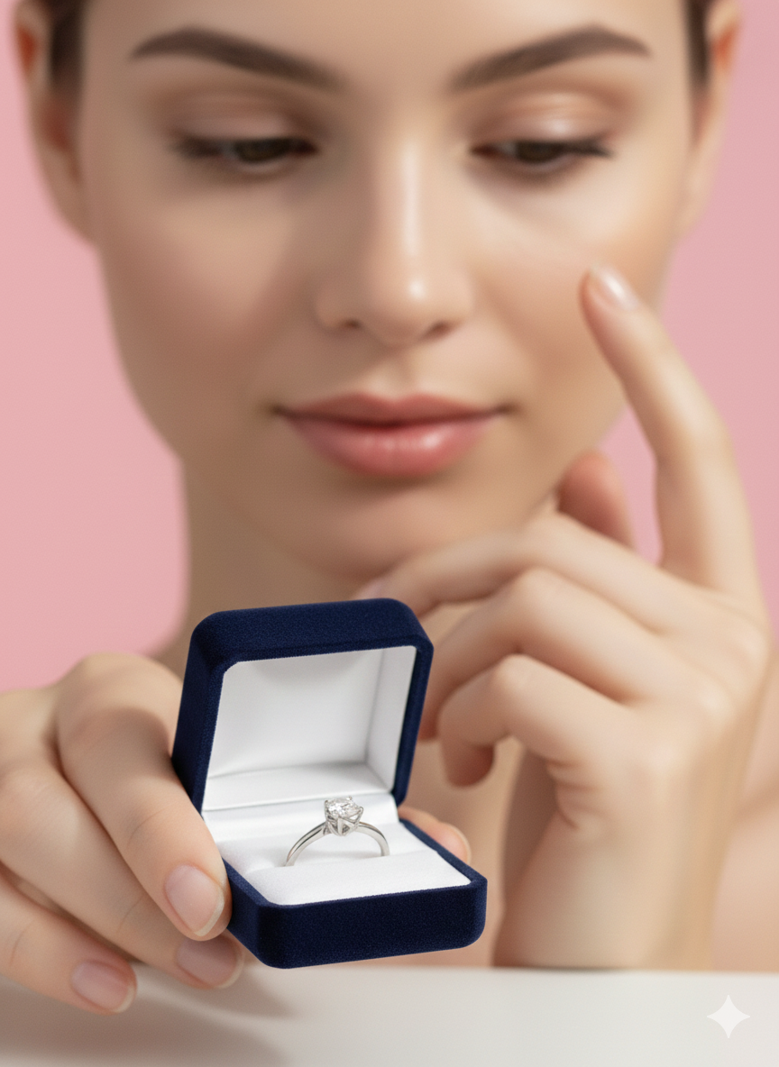 Pure Silver 925 Pear Cut Zirconia Ring for Women | Minimal Leaf Design | Perfect Gift
